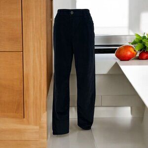 Navy Corduroy Pants High Rise Straight Leg 14 Comfy Classic‎ Cozy Minimalist